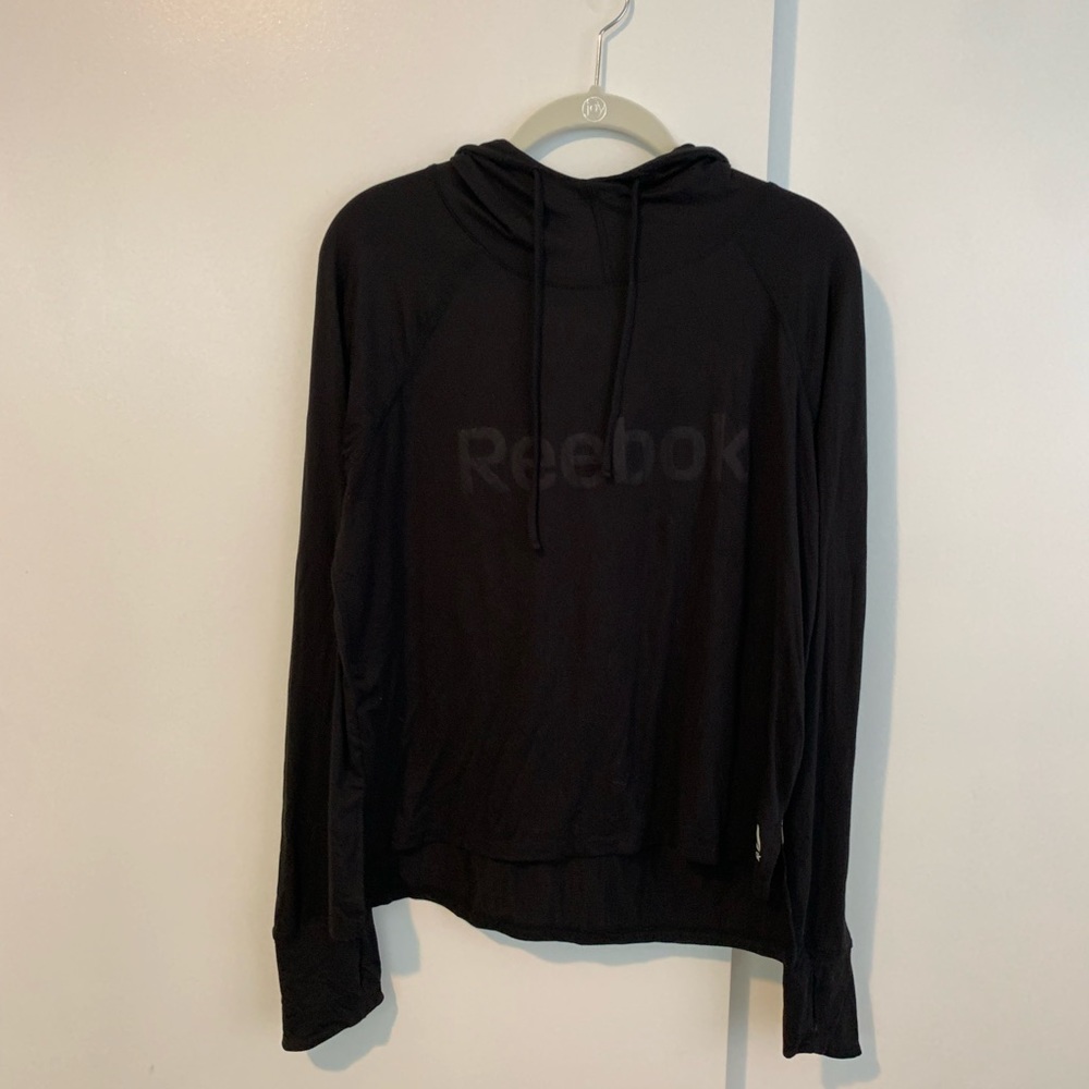 Black Long Sleeve Hooded Shirt